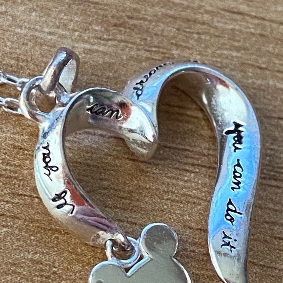 Disney 925 silver open heart necklace with Mickey - Picture 5 of 11